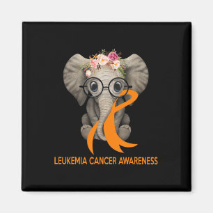 Imán Naranja elefante Ribbon Leukemia Sensibilización s