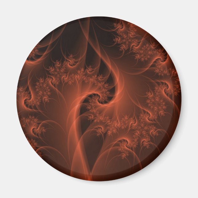 Imán Naranja en llamas Twist Magnet (Frente)