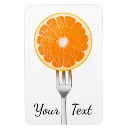 Imán Naranja en un tenedor