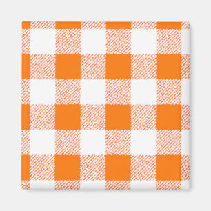 Imán Naranja Gingham Check Pattern