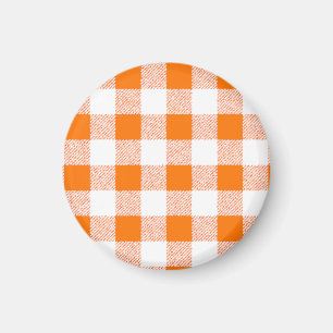 Imán Naranja Gingham Check Pattern