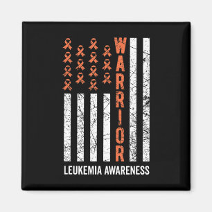 Imán Naranja guerrero Ribbon Leukemia Conciencia sobre