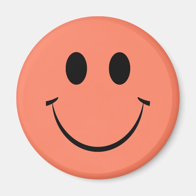 Imán Naranja Happy Face Magnet (Frente)