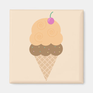 Imán Naranja Ice Cream Cone