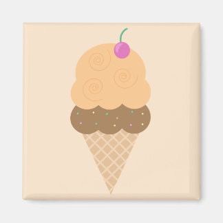 Imán Naranja Ice Cream Cone