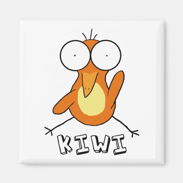 Imán Naranja Kiwi Magnet (Frente)