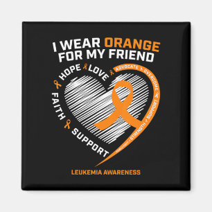 Imán Naranja Leucemia Awareness Frits Gifts Hombres Muj