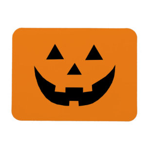Imán Naranja lindo jack o lantern divertido Halloween