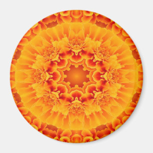 Imán Naranja Marigold Mandala