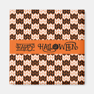 Imán Naranja NEGRO CHECK KNIT Square Magnet II