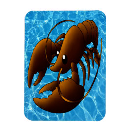 Imán Naranja Personalizado Cute Lobster Magnet