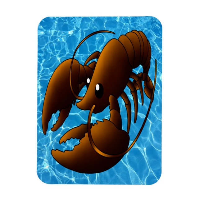 Imán Naranja Personalizado Cute Lobster Magnet (Vertical)