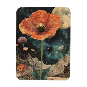 Imán Naranja Poppy Bajo La Luz De La Luna