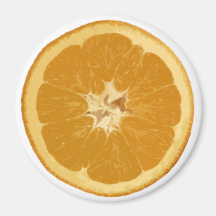 Imán naranja. realista.