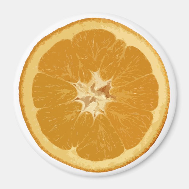 Imán naranja. realista. (Frente)