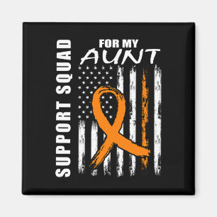 Imán Naranja Ribbon Tía Leukemia Conciencia La Bandera