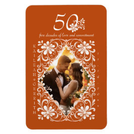 Imán Naranja Romántico Quemado 50 Aniversario Fotos Mag