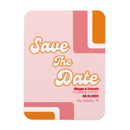 Imán naranja rosa de los 70's retro rubovy guardar la f