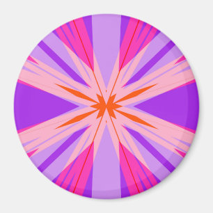 Imán Naranja rosado morado Starburst Star Festive Regal