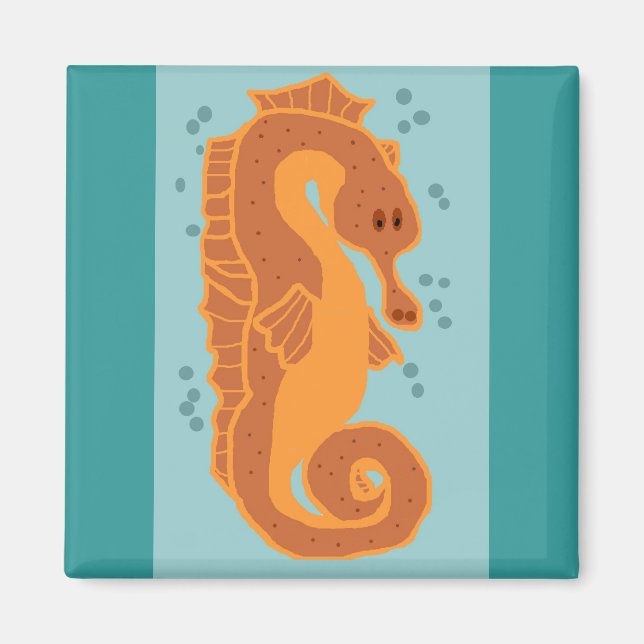 Imán Naranja Seahorse imnet (Frente)