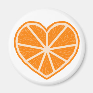 Imán Naranja Slice Heart
