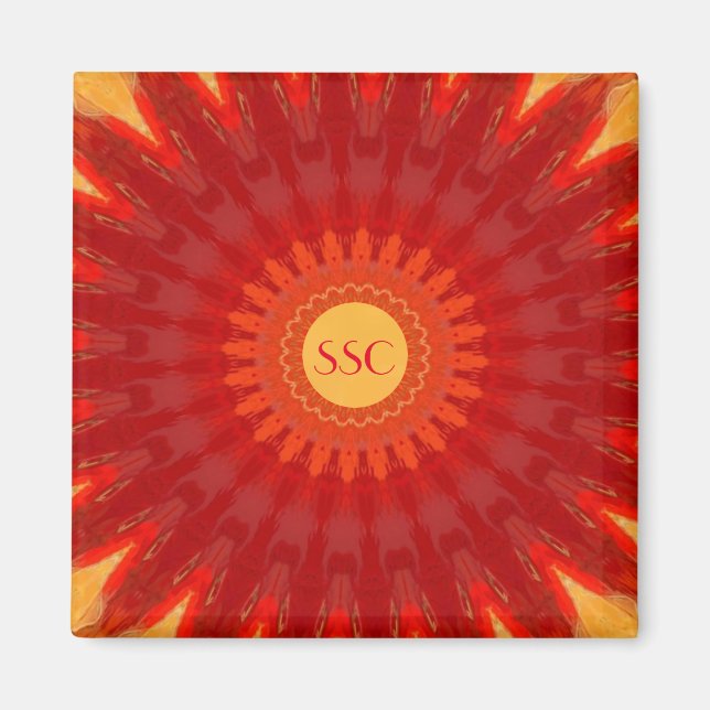 Imán Naranja Starburst (Frente)