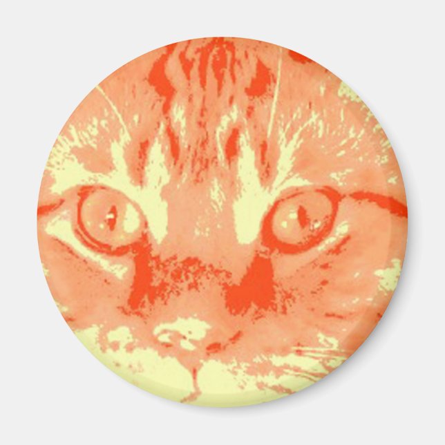 Imán Naranja Tabby Cat (Frente)