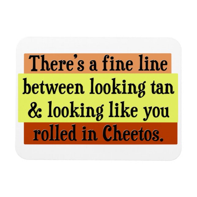 Imán Naranja Tan Chiste Magnet (Horizontal)