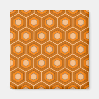 Imán Naranja Tiled Hex Square Magnet