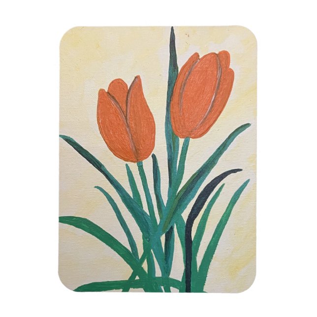Imán Naranja Tulips (Vertical)