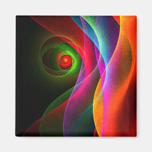 Imán Naranja Verde Rojo Patrón de arte abstracto modern
