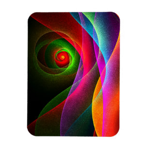 Imán Naranja Verde Rojo Patrón de arte abstracto modern