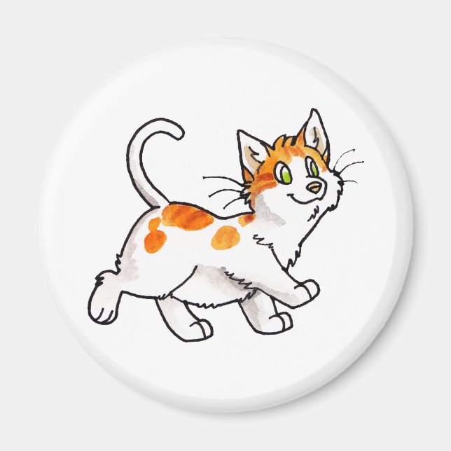 Imán Naranja y Kitty Blanco (Frente)