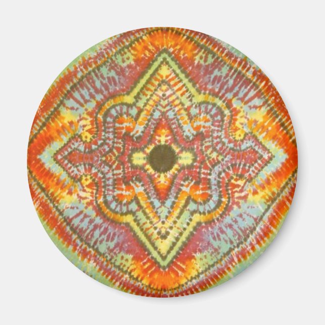 Imán Naranja/Yellow Tie Dye Magnet (Frente)