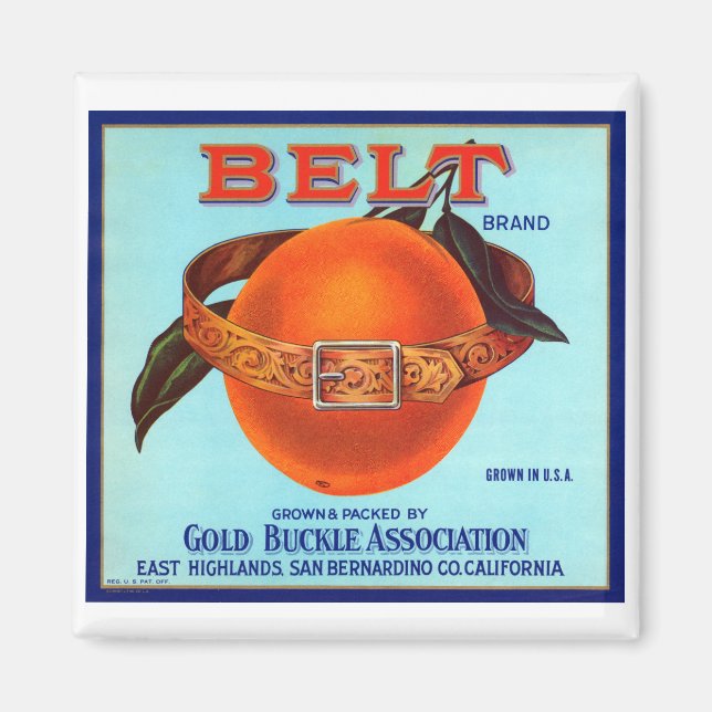 Imán Naranjas de Belt Brand California (Frente)
