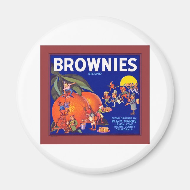 Imán Naranjas de Brownies Brand California (Frente)