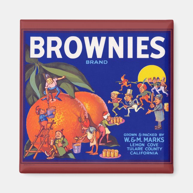 Imán Naranjas de Brownies Brand California (Frente)