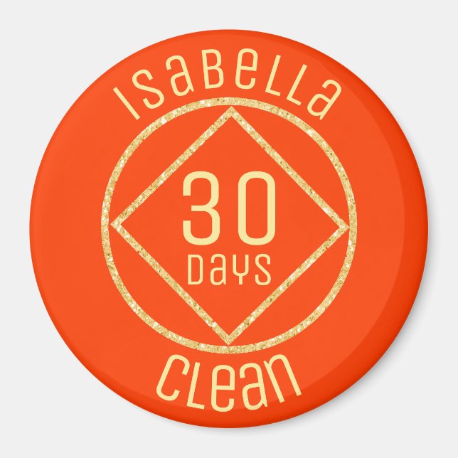 Imán Narcóticos de la NA personalizada Anonymous 30 día (Frente)