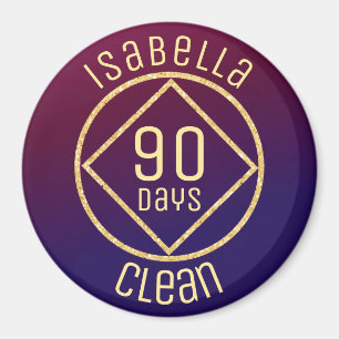 Imán Narcóticos de NA personalizados Tiempo limpio an