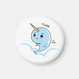 Imán Narwhal Angel Cutie