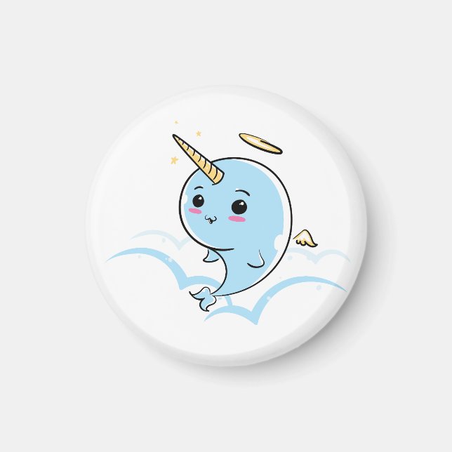 Imán Narwhal Angel Cutie (Frente)