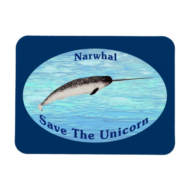Imán Narwhal - Salven al unicornio (Horizontal)