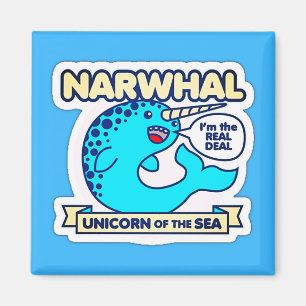 Imán Narwhal Unicorn Del Mar