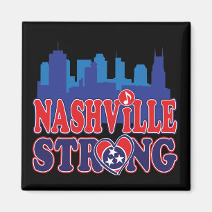 Imán Nashville-Fuerte-Silhouette-y-Nota-Musical