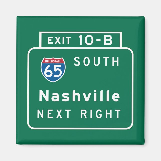 Imán Nashville, Rótulo TN Road (Frente)