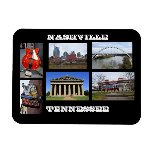 Imán Nashville Tennessee Flexible Photo Magnet (Horizontal)