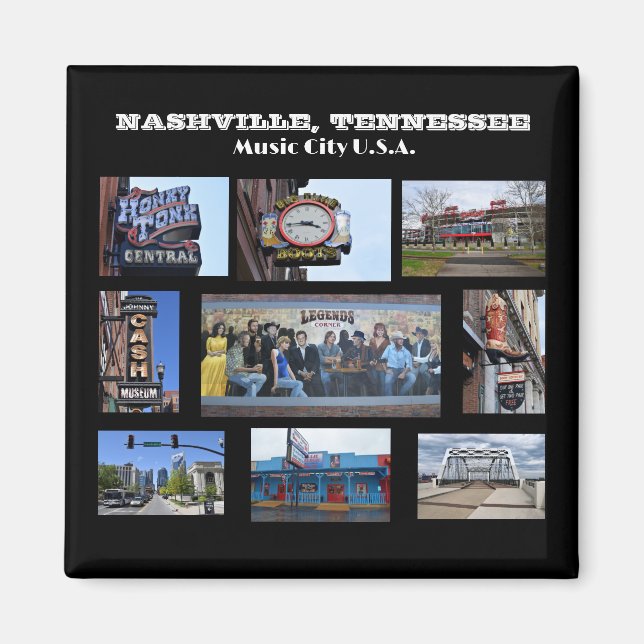 Imán Nashville, Tennessee Magnet (Frente)