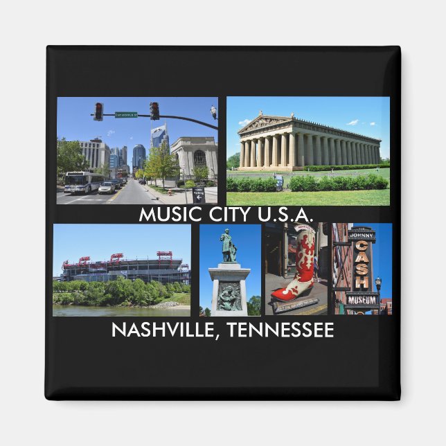 Imán Nashville Tennessee Music City USA (Frente)