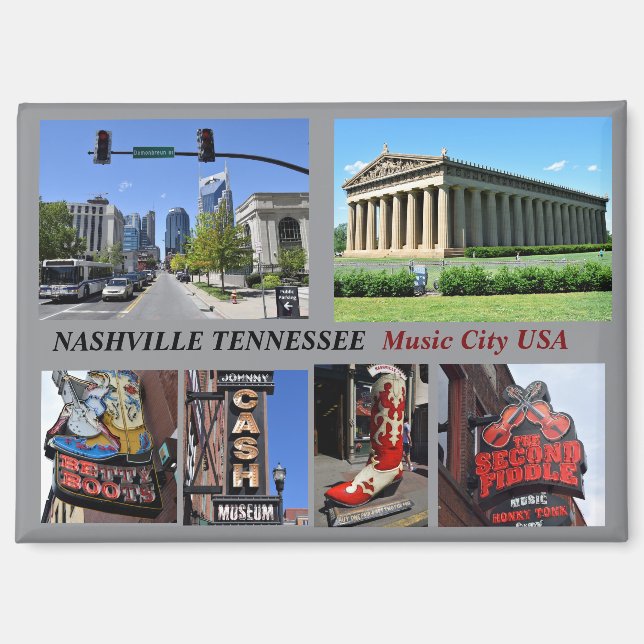 Imán Nashville Tennessee MusicMagnet (Anverso)