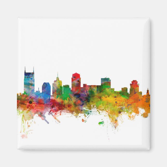 Imán Nashville Tennessee Skyline (Frente)